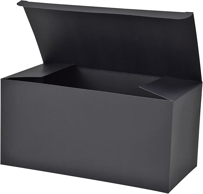HUAPRINT Black Gift Boxes with Lids 9x4.5x4.5 inch,24 Pcs Paper Gift Wrap Box Bulk for Presents,Birthday,Bridesmaid Proposal,Groomsmen Engagements,Christmas,Wedding Party Favor,Cupcake,Crafting,Holidays