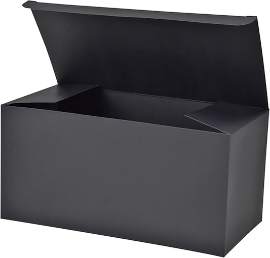 HUAPRINT Black Gift Boxes with Lids 9x4.5x4.5 inch,24 Pcs Paper Gift Wrap Box Bulk for Presents,Birthday,Bridesmaid Proposal,Groomsmen Engagements,Christmas,Wedding Party Favor,Cupcake,Crafting,Holidays