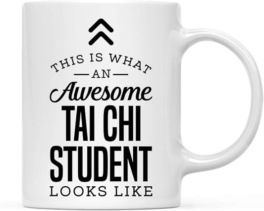 Andaz Press 11oz. Ceramic Coffee Tea Mug Thank You Gift, This is What an Awesome Tai Chi Student Looks Like, 1-Pack, Birthday Christmas Gift Ideas Coworker Him Her, Includes Gift Box