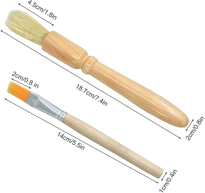 4 Packs Coffee Grinder Brush,DanziX Wooden Cleaning Brush for Grinders and Pasta Makers-2 Size