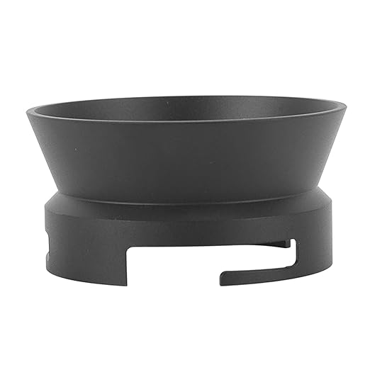 Black Coffee Dosing Funnel Ring, Aluminum Alloy Coffee Machine Accessories, 54mm Handle Dosing Funnel with Snap Design, Tight Sealing for Espresso Machines, for Home Office