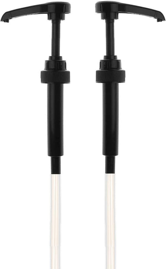 Black Coffee Syrup Pump for 750 ml Bottles (Pack of 2) - Fits Upouria, Torani Syrups, Davinci, (Monin 1 Liter Plastic Bottle Only), and Jordan's Skinny Syrups