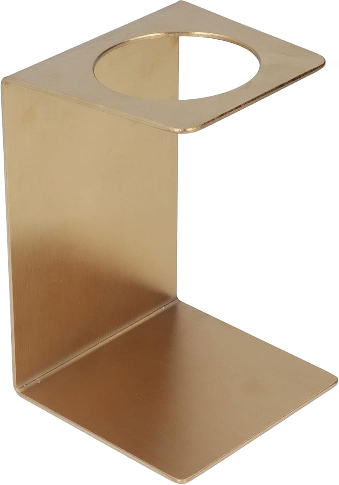 Pour over Coffee Dripper Stand, Samll Size Light Pour over Coffee Holder Stand Metal Reusable for Cafe Household (Gold)