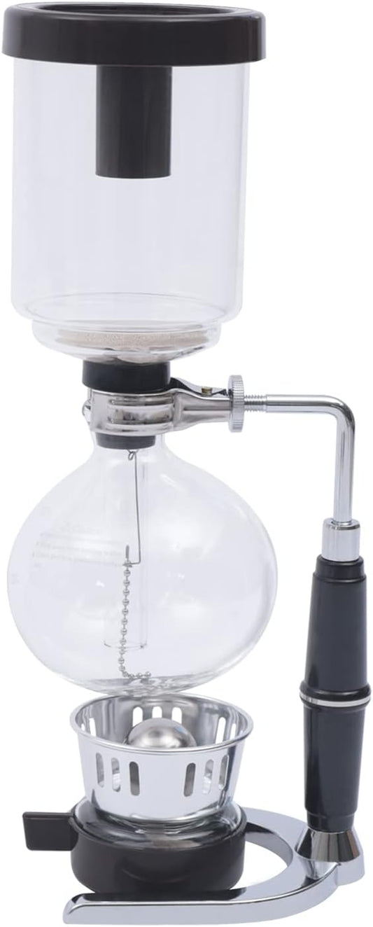 DYRABREST Siphon Syphon Coffee Maker, 5-Cup Coffee Syphon Tabletop Siphon (Syphon) Coffee Maker 500ml Borosilicate Tabletop Vacuum Coffee Maker for Home, Coffee Shops and Offices (500ml, Black)