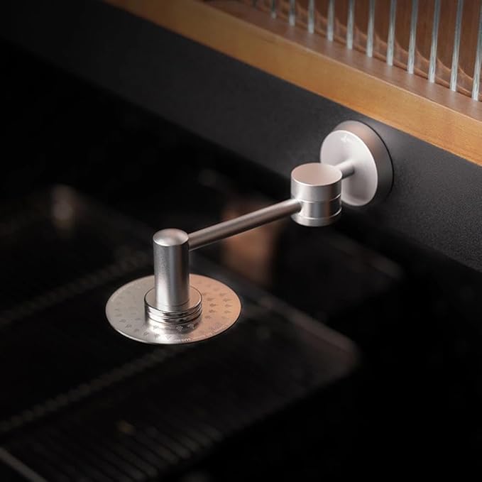 Magnetic Bracket for Puck Screen, Aluminum Alloy Espresso Shower Screen Holder Rack, Automatic Adsorption for Puck Screens, Compatible with Most Reusable Coffee Filter, Silver
