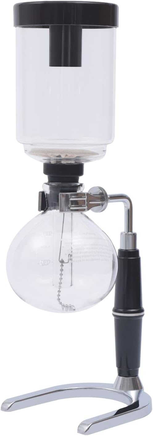 Siphon Syphon Coffee Maker Tabletop Glass Siphon Pot Syphon Coffee Maker Siphon Vacuum Coffee Maker Black (3 Cups(360ml))