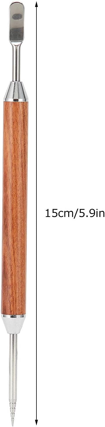 Pwshymi Coffee Latte Needle, Stainless Steel Latte Art Pen with Wood Handle, for DIY Coffee Decorating and Milk Froth Picking