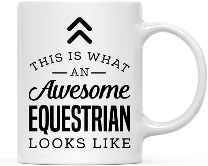 Andaz Press 11oz. Ceramic Coffee Tea Mug Thank You Gift, This is What an Awesome Equestrian Looks Like, 1-Pack, Birthday Christmas Gift Ideas Coworker Him Her, Includes Gift Box