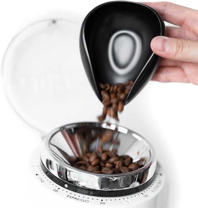Coffee Beans Dosing Cup, Weigh Coffee Bean Container, Bright Black Ceramic Vessel, Loose Tea and Flower Petals Tea Set, Well Made Cha He (Black)