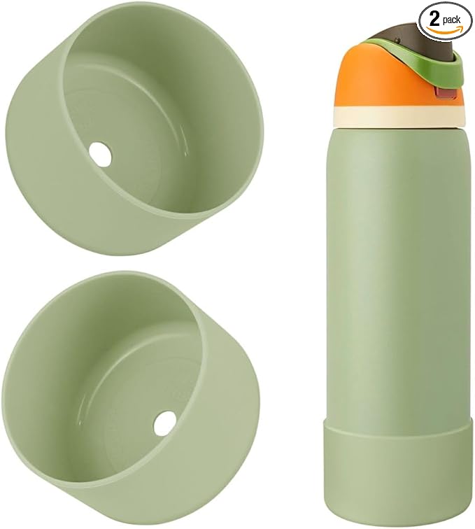 2PCS Silicone Water Bottle Boot, Compatible with Owala 24oz 32oz 40oz, Protective Anti-Scratch & Anti-Dent No Noise Sleeve Cover for FreeSip/Twist/Flip Water Bottles (Camo Cool, 32oz)