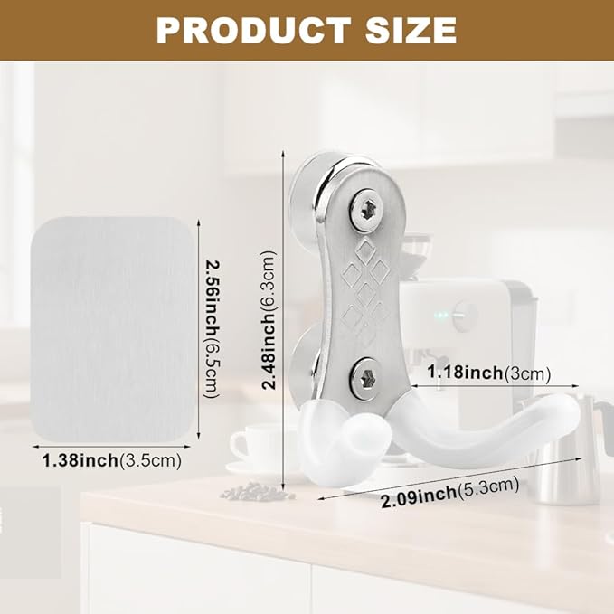Magnetic Portafilter Holder for Espresso Machines, Wall Mounted Coffee Holder Stainless Steel Espresso Accessories Organizer Compatible with Ninja Luxe Cafe & Breville Machines(SIZE:1 Pack)