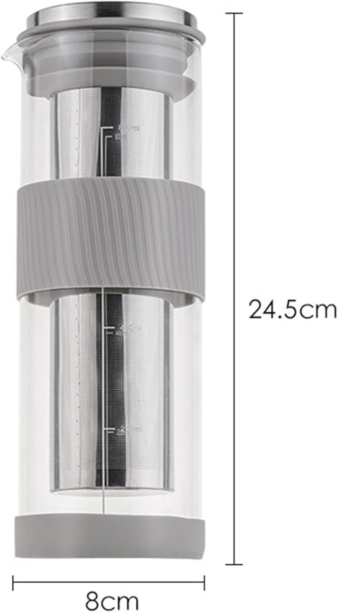 Cold Brew Maker, Cold Brew Iced Coffee Maker Leakproof for Fridge, Coffee Maker Pitcher with Airtight Lid, 800ml