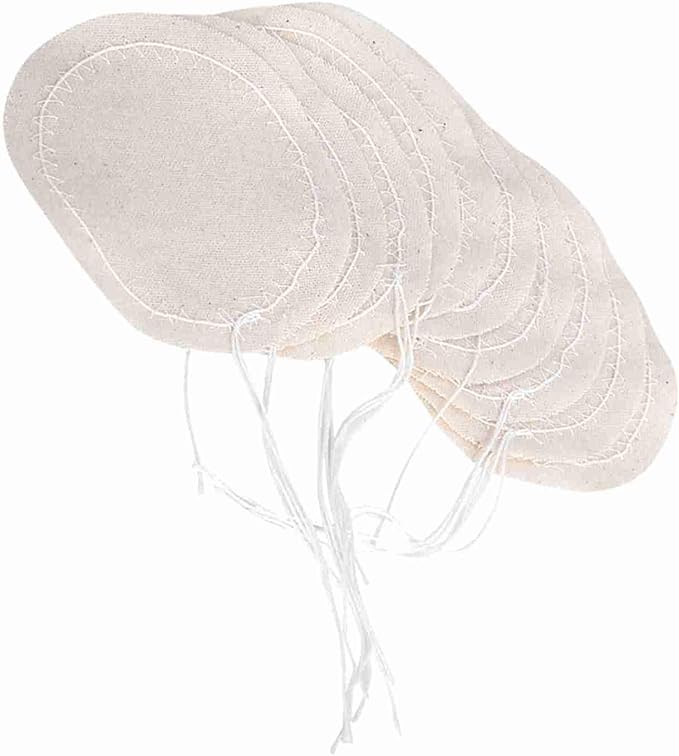 Sunicon Cloth Coffee Filter, 10pcs Coffee Syphon Cloth Replacement Filter, Vacuum Pot Filters Indispensable Cotton Coffee Syphon Replacement Filter Net for Syphon Coffee Maker