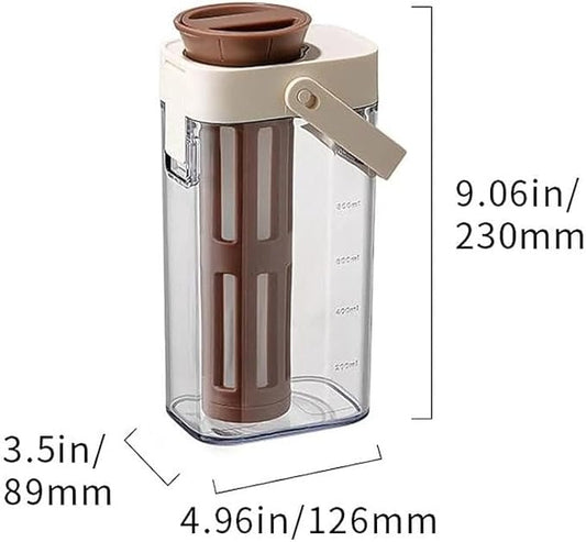 watchget Cold Brew Coffee Maker, 1000ml/35oz Iced Tea and Coffee Brewer with Removable 350 Mesh Filter, Portable Space-saving and Airtight Seal Pitcher for Home and Garden