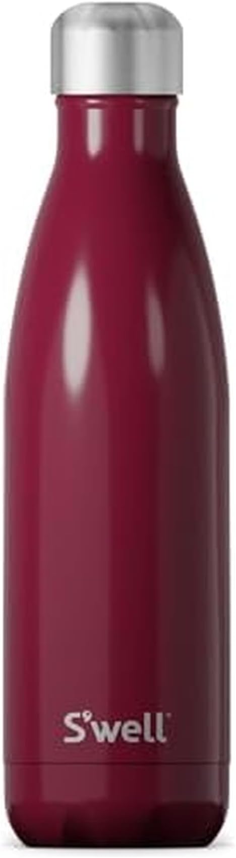 S'well Stainless Steel Water Bottle, 17oz, Wild Cherry, Triple Layered Vacuum Insulated Containers Keeps Drinks Cold for 36 Hours and Hot for 18, BPA Free, Perfect for On the Go