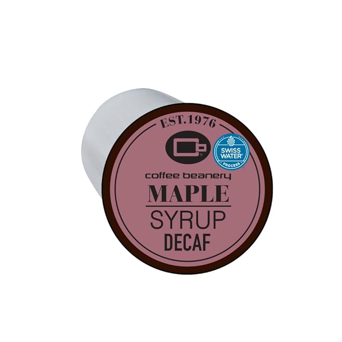 Maple Syrup Decaf Coffee Pods by Coffee Beanery | 48ct Bulk Flavored Decaf Coffee Pods Medium Roast Coffee Pods| 100% Specialty Arabica Coffee| Gourmet Coffee Pods