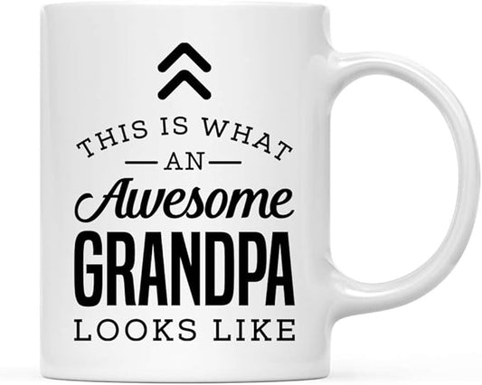 Andaz Press 11oz. Ceramic Coffee Tea Mug Thank You Gift, This is What an Awesome Grandpa Looks Like, 1-Pack, Birthday Christmas Gift Ideas Coworker Him Her, Includes Gift Box