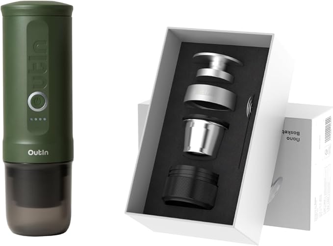 OutIn Nano Complete set Portable Espresso Machine with Double Shot Accessorries