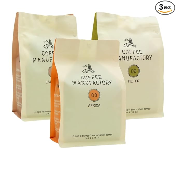 Bean Box Sampler - Roasted by Manufactory, 3-Pack, Whole Bean Coffee, Gourmet Coffee