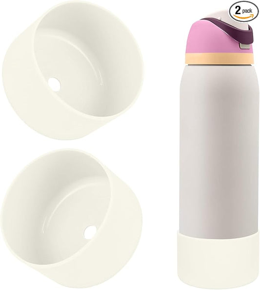 2PCS Silicone Water Bottle Boot, Compatible with Owala 24oz 32oz 40oz, Protective Anti-Scratch & Anti-Dent No Noise Sleeve Cover for FreeSip/Twist/Flip Water Bottles (Daybreak, 40oz)