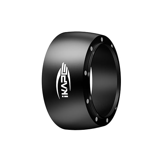 IKAPE 53mm Magnetic Dosing Funnel, Espresso Ring Compatible with 53 mm Bottomless Portafilter - with 10 Small Magnet (Black)