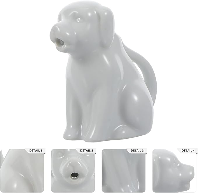 Cartoon Animal Small Milk Pot Ceramic Creamer Sauce Cup with Handle 1.76 Inch Mini Porcelain Pitcher for Kitchen Dining Serving