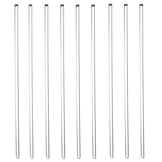 9 Pcs Glass Stir Sticks Glass Stirring Rod 12" Long 1/4'' Diameter with Both Ends Round (9)