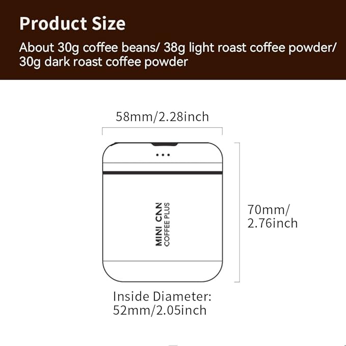 watchget Portable Mini Airtight Coffee Canister - Stainless Steel Coffee Bean Storage with One-way Exhaust Valve for Ground Coffee & Tea, 1oz/30g Capacity, Geometric Pattern Grey &Red
