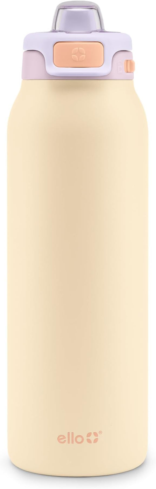 Ello Pop & Fill Insulated Stainless Steel Water Bottle with Quick Fill Lid, Leakproof Locking, Sip or Chug Spout, BPA-Free, Double Wall Vacuum Insulated for Sports, Travel & School- 22oz / 32oz / 40oz