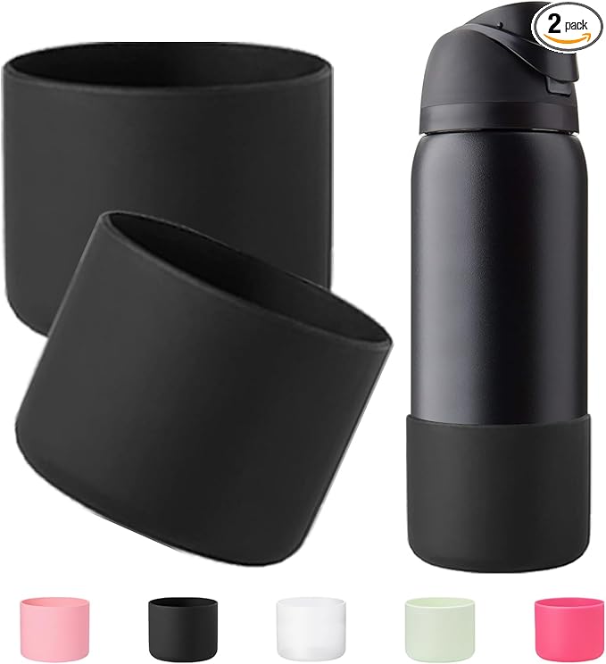 2-PCS Silicone Boot for Owala water bottle 32oz, Boots for Owala 32 oz Accessories - Protector Sleeve Anti-Slip & Scratch Rubber Bottom Cover for Free Sip,Twist,Flip Water Bottles