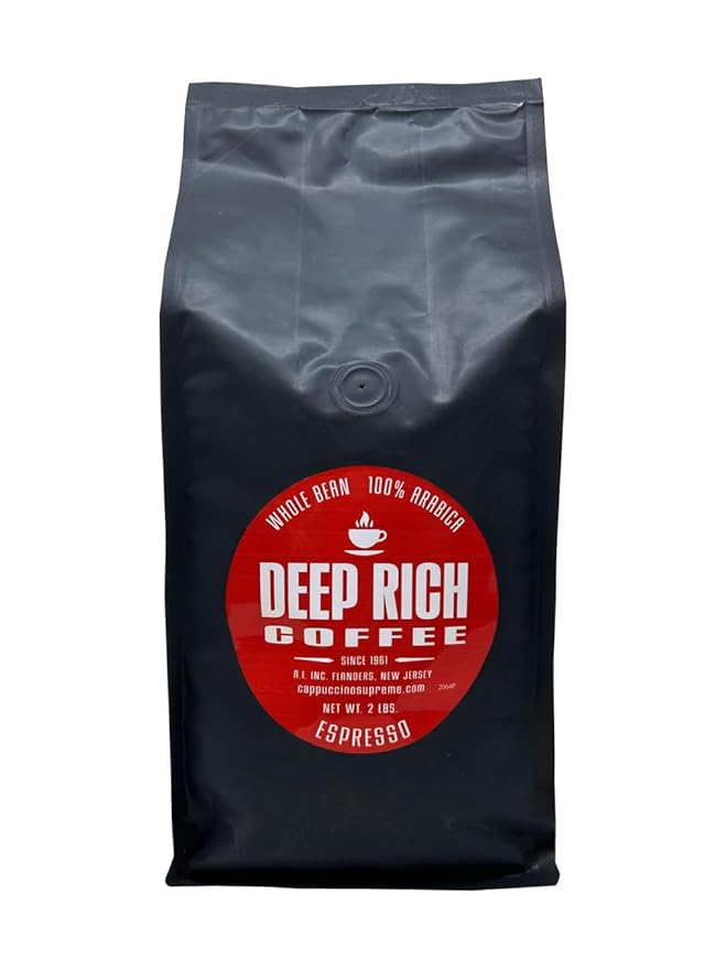 DEEP RICH Espresso Blend Whole Bean Coffee 2 Lb. Bag