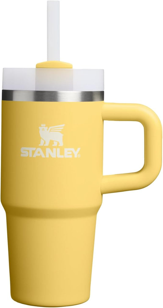 STANLEY Quencher H2.0 Tumbler with Handle and Straw 14 oz | Flowstate 3-Position Lid | Cup Holder Compatible for Travel | Insulated Stainless Steel Cup | BPA-Free | Daffodil