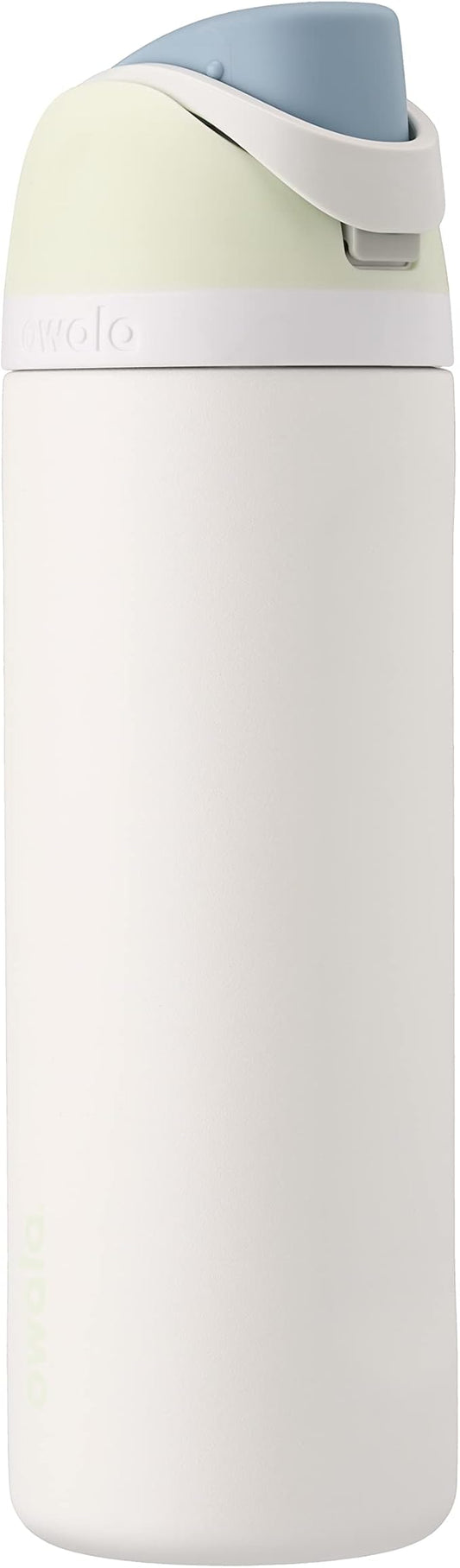 Owala FreeSip Insulated Stainless Steel Water Bottle Bundle with Silicone Boot (32oz)