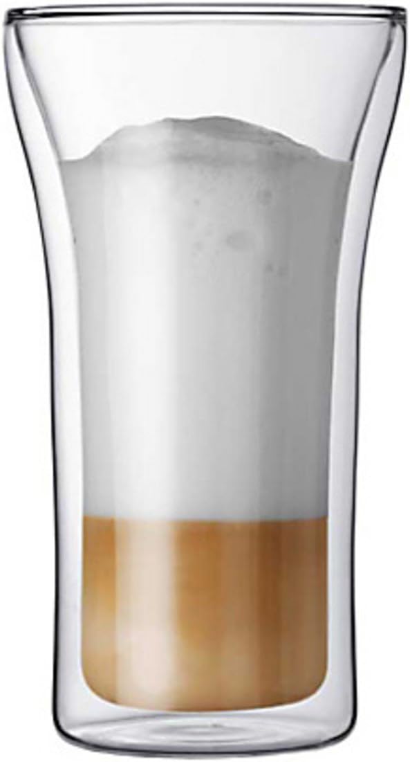 Bodum 2 Piece 12 oz SKAL Double Wall Glass, Clear