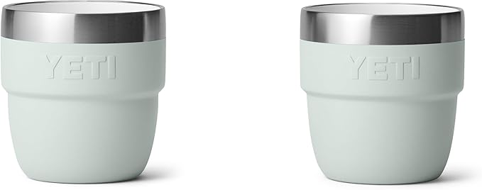 YETI Rambler 4 oz Stackable Cup, Stainless Steel, Vacuum Insulated Espresso/Coffee Cup, 2 Pack