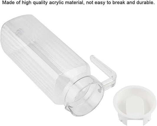 34 oz Acrylic Pitcher with Lid and Spout,1100ml Hot/Cold Water Jug for Iced Tea Pitcher for Coffee, Juice and Iced Tea Beverage Carafe with Lid (1100ml)