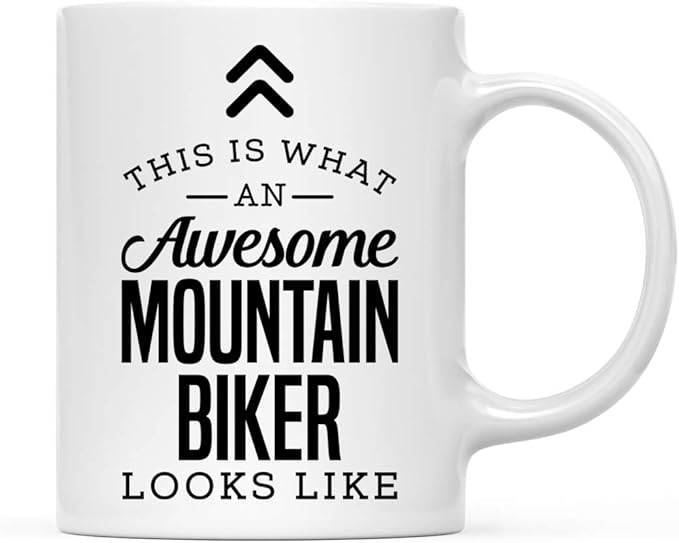 Andaz Press 11oz. Ceramic Coffee Tea Mug Thank You Gift, This is What an Awesome Mountain Biking Looks Like, 1-Pack, Birthday Christmas Gift Ideas Coworker Him Her, Includes Gift Box