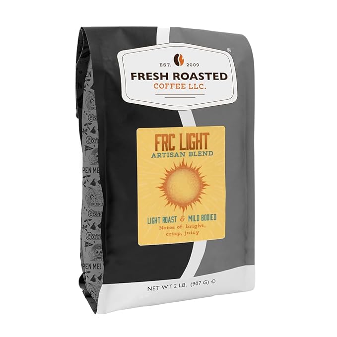 Fresh Roasted Coffee, FRC Light Roast Blend, 2 lb (32 oz), Kosher, Whole Bean