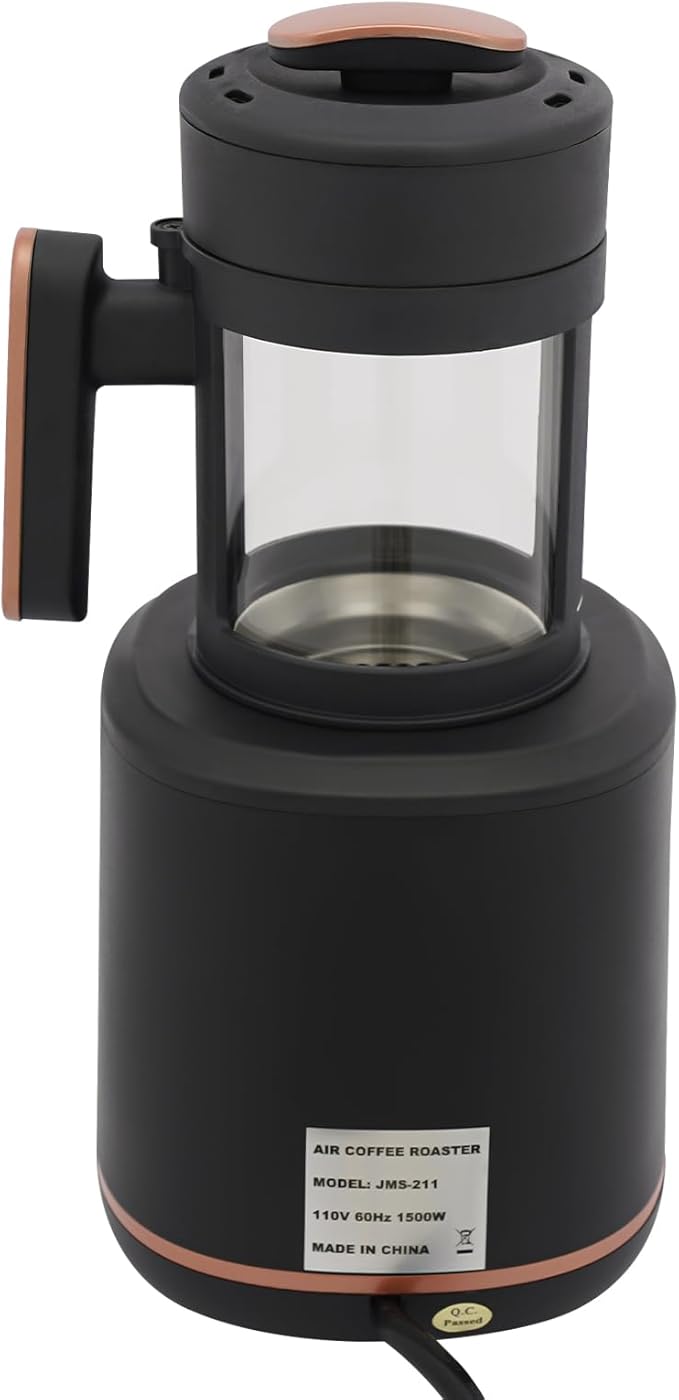 Coffee Bean Roaster Machine, Electric Coffee Roaster, Home Use Air Coffee Roaster with Adjustable Timer, 1500w 110v