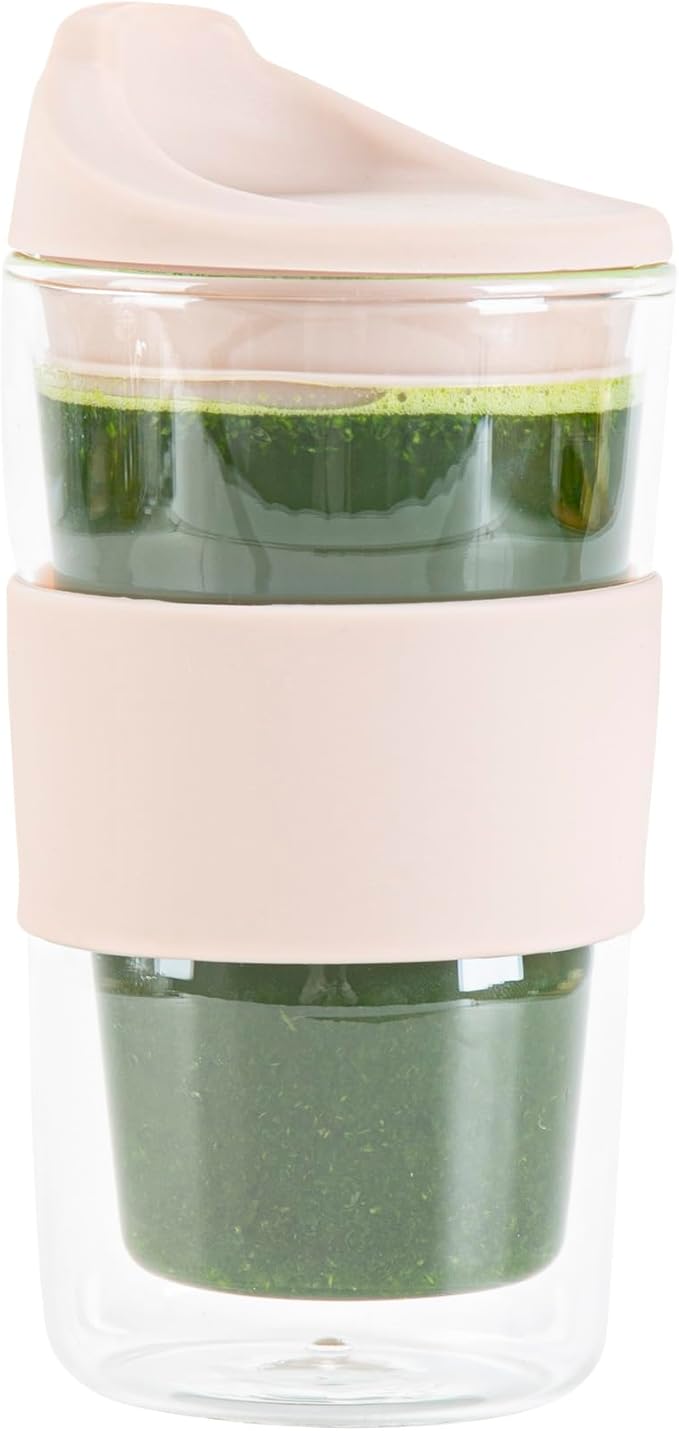 Restaurantware - Forma Professional 11.8 Ounce Insulated Travel Mugs, 10 Double Wall Coffee Mugs - Includes Lids And Sleeves, Reusable, Clear Borosilicate Glass Tumblers, Dishwashable, Microwavable