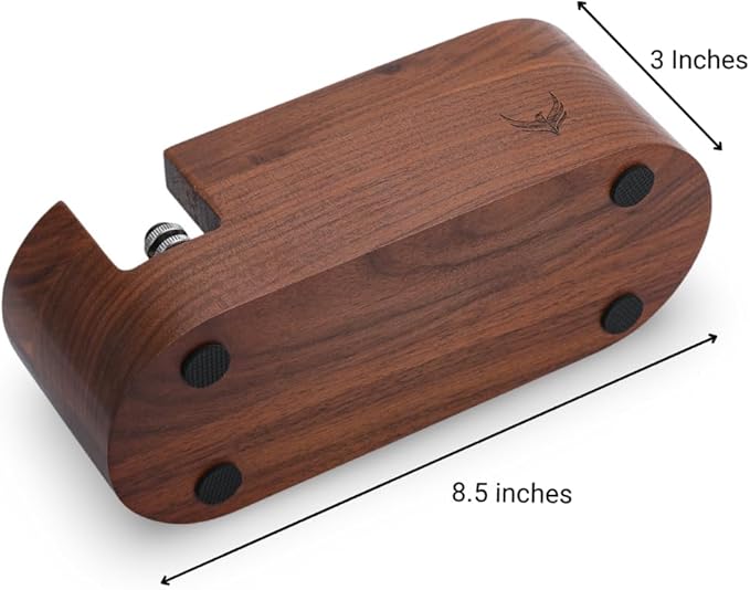 Espresso Tamping Station 54mm For Breville Espresso Machine Accessories,Rosewood Portafilter Holder Tamping Mat Espresso Coffee Equipment