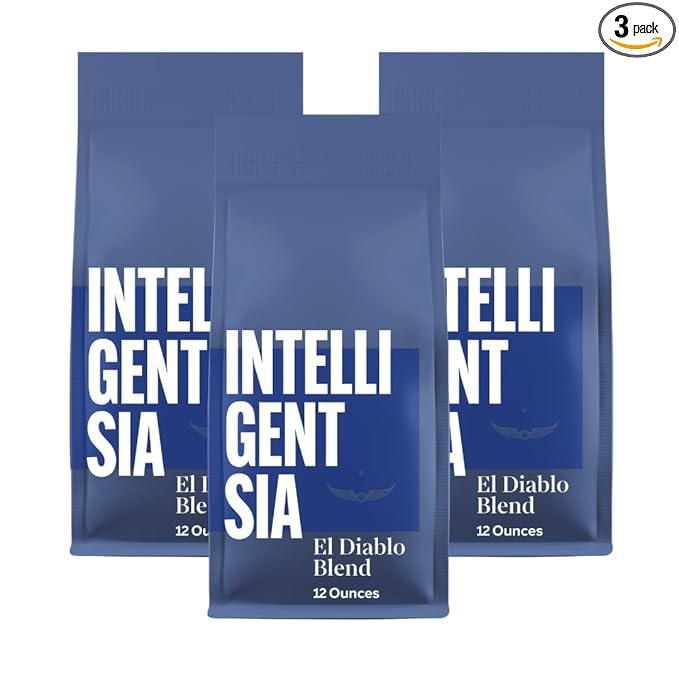 Intelligentsia Coffee, Dark Roast Whole Bean Coffee - El Diablo Blend 36 Ounces (3 Bags of 12 Ounces)