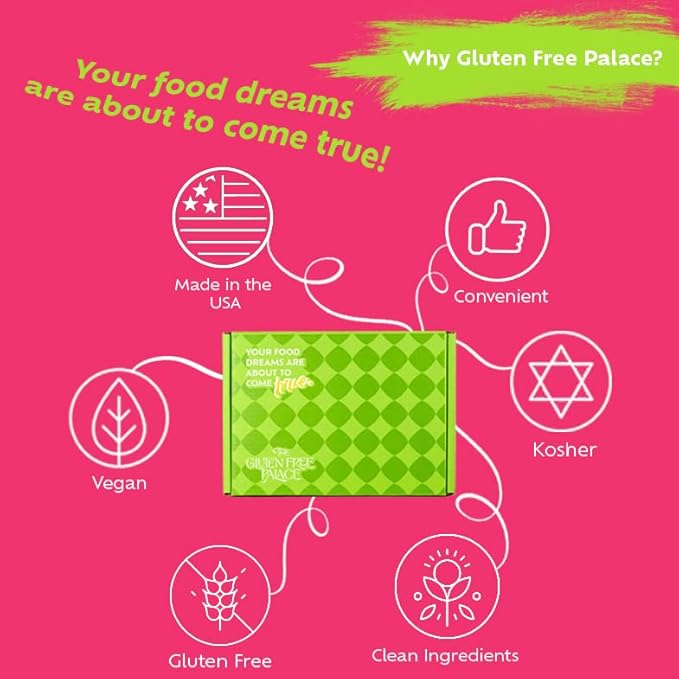 Gluten Free Palace Snack Attack Vegan Snacks Care Package – Healthy Holiday Snack Variety Pack – Plant-Based, Gluten Free, Dairy Free, Non-GMO Cookies, Bars, Chips, Puffs, Fruit & Nuts – Christmas & New Year Gifts for Family & Friends (20 Count)