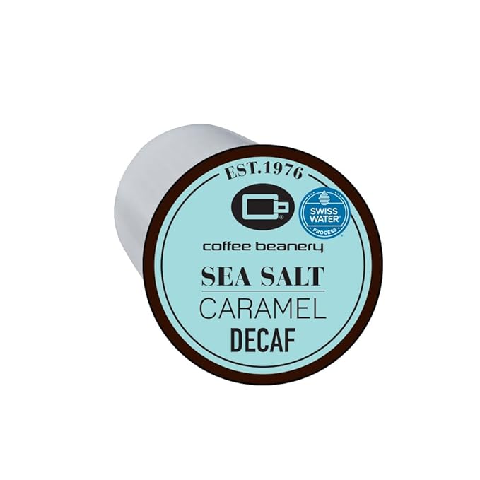Sea Salt Caramel Decaf Coffee Pods by Coffee Beanery | 96ct Bulk Flavored Decaf Coffee Pods Medium Roast Coffee