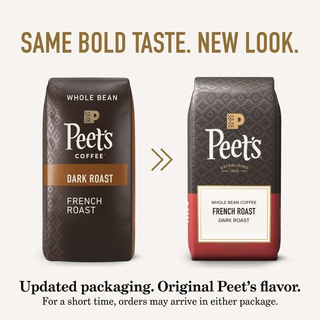 Peet's Coffee, Dark Roast Whole Bean Coffee - French Roast 18 Ounce Bag