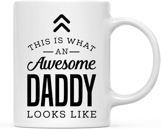 Andaz Press 11oz. Ceramic Coffee Tea Mug Thank You Gift, This is What an Awesome Daddy Looks Like, 1-Pack, Birthday Christmas Gift Ideas Coworker Him Her, Includes Gift Box