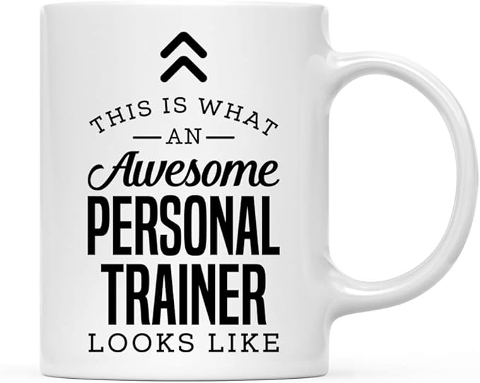 Andaz Press 11oz. Ceramic Coffee Tea Mug Thank You Gift, This is What an Awesome Personal Trainer Looks Like, 1-Pack, Birthday Christmas Gift Ideas Coworker Him Her, Includes Gift Box
