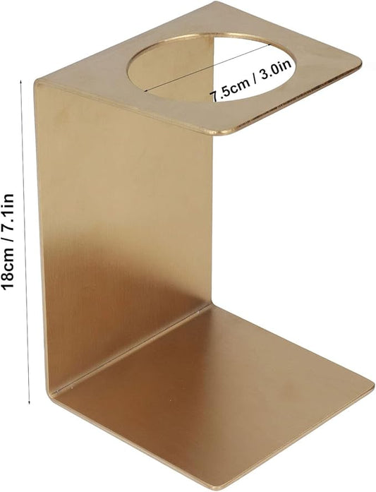 Lybunair Drip Coffee Holder, Pour Over Coffee Stand, Lightweight Metal Dripper Holder for Home and Cafe Use (Gold)