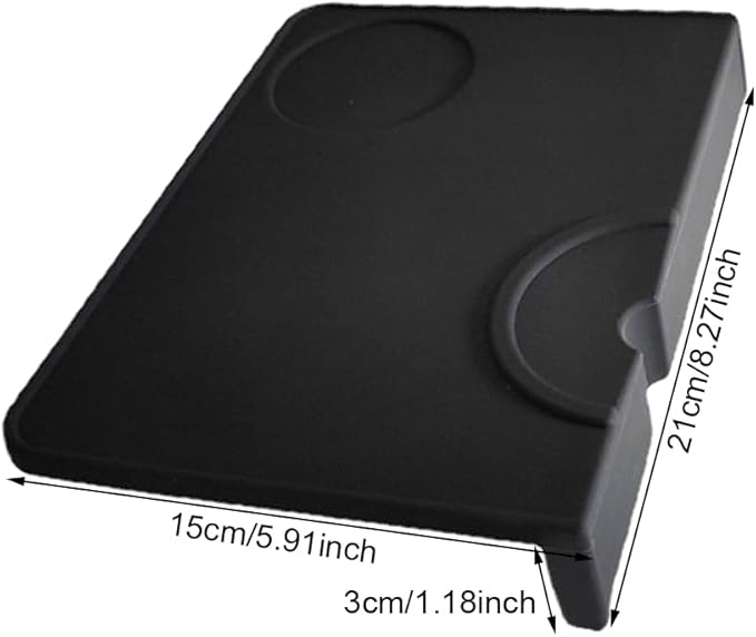 Espresso Tamper Mat,Non Slip Silicone Coffee Tamping Mat with Edge Protection,Reusable Countertop Tamping Mat,Tamp Mat for Table Corner,Coffee Shop,Kitchen,Baking House,Tea Room
