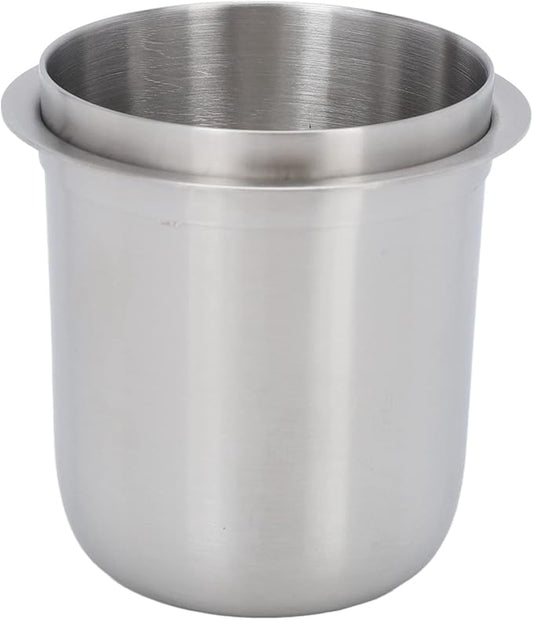 Cunyuer 58mm Dosing Cup, Espresso Dosing Cup, Coffee Dosing Cup Fits 58mm Portafilter, 150ml Stainless Steel Universal (Brushed Silver)